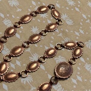 Vintage Sanford Sancrest Copper-Plated Concho Belt